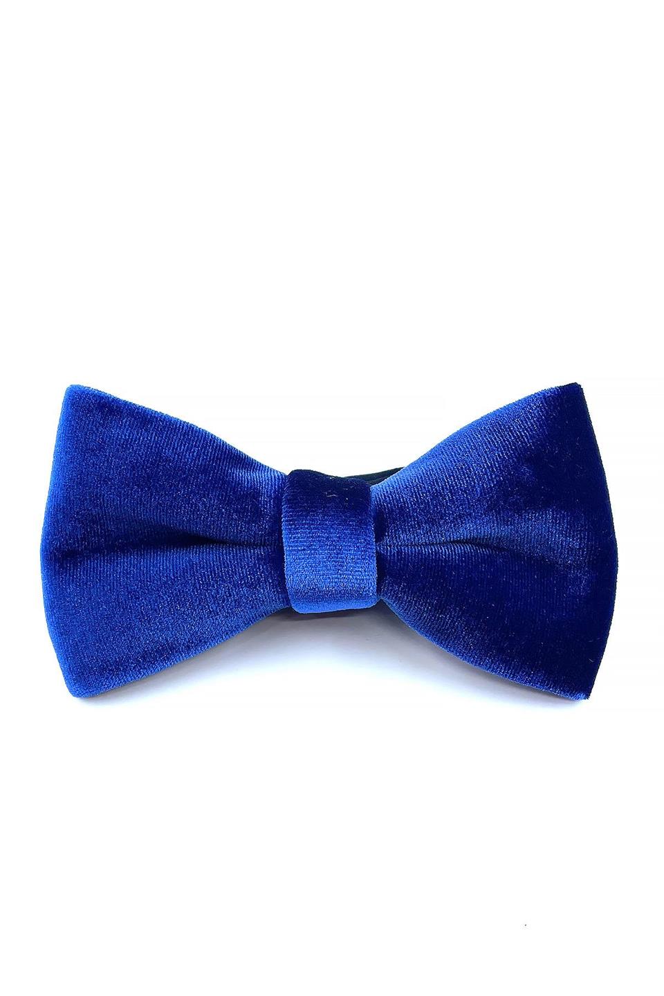 Saks Mavi Kadife Papyon P1688