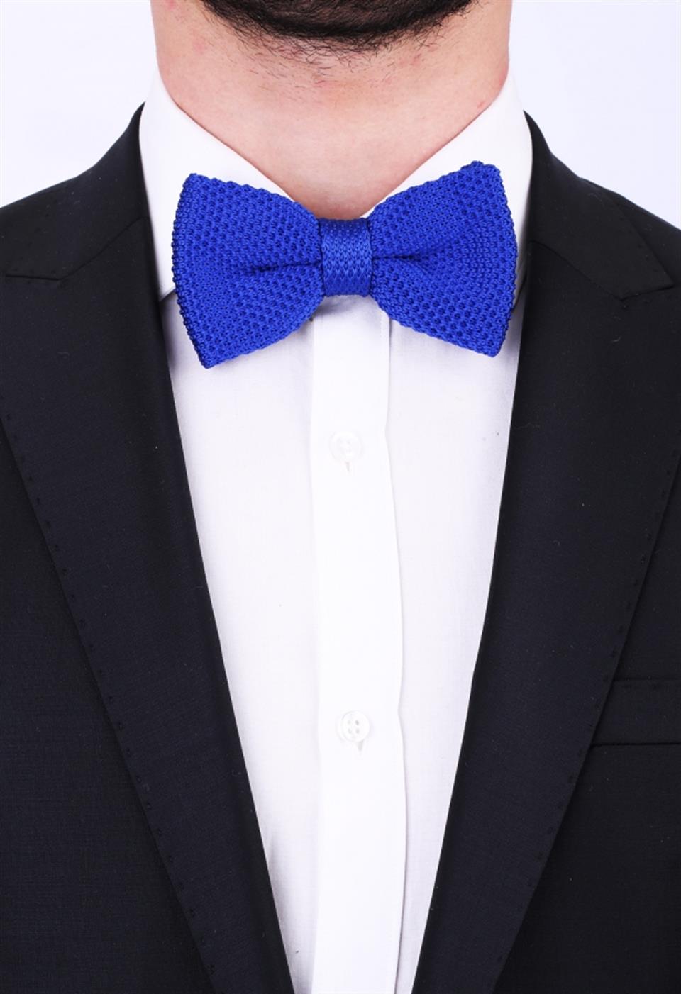 Saks Mavi Örgü Papyon ÖR11