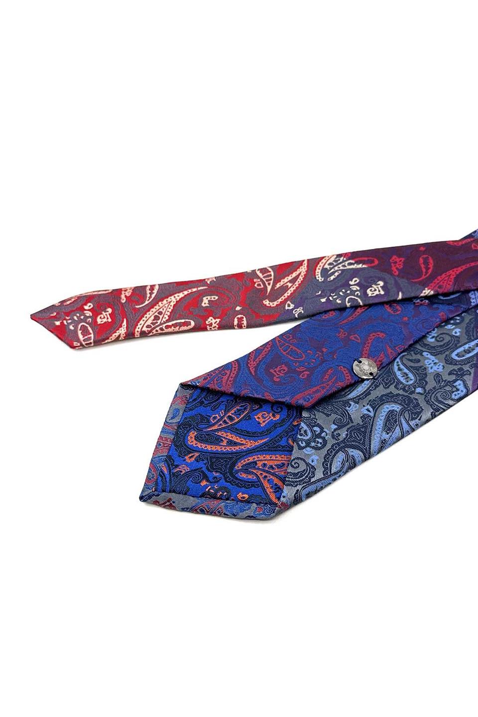 Şal Desen Çok Renkli Patchwork Klasik Kravat KK12211