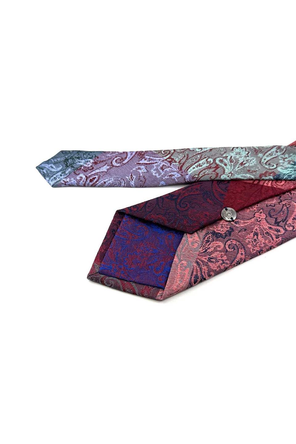 Şal Desen Çok Renkli Patchwork Kravat KK13255