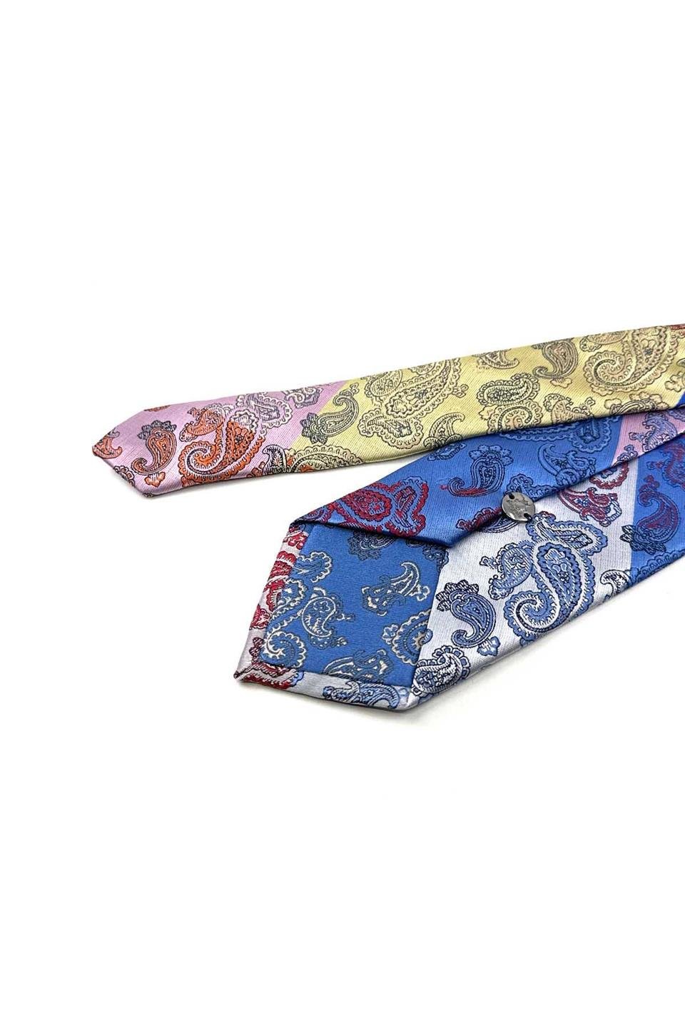 Şal Desen Çok Renkli Patchwork Kravat KK13248