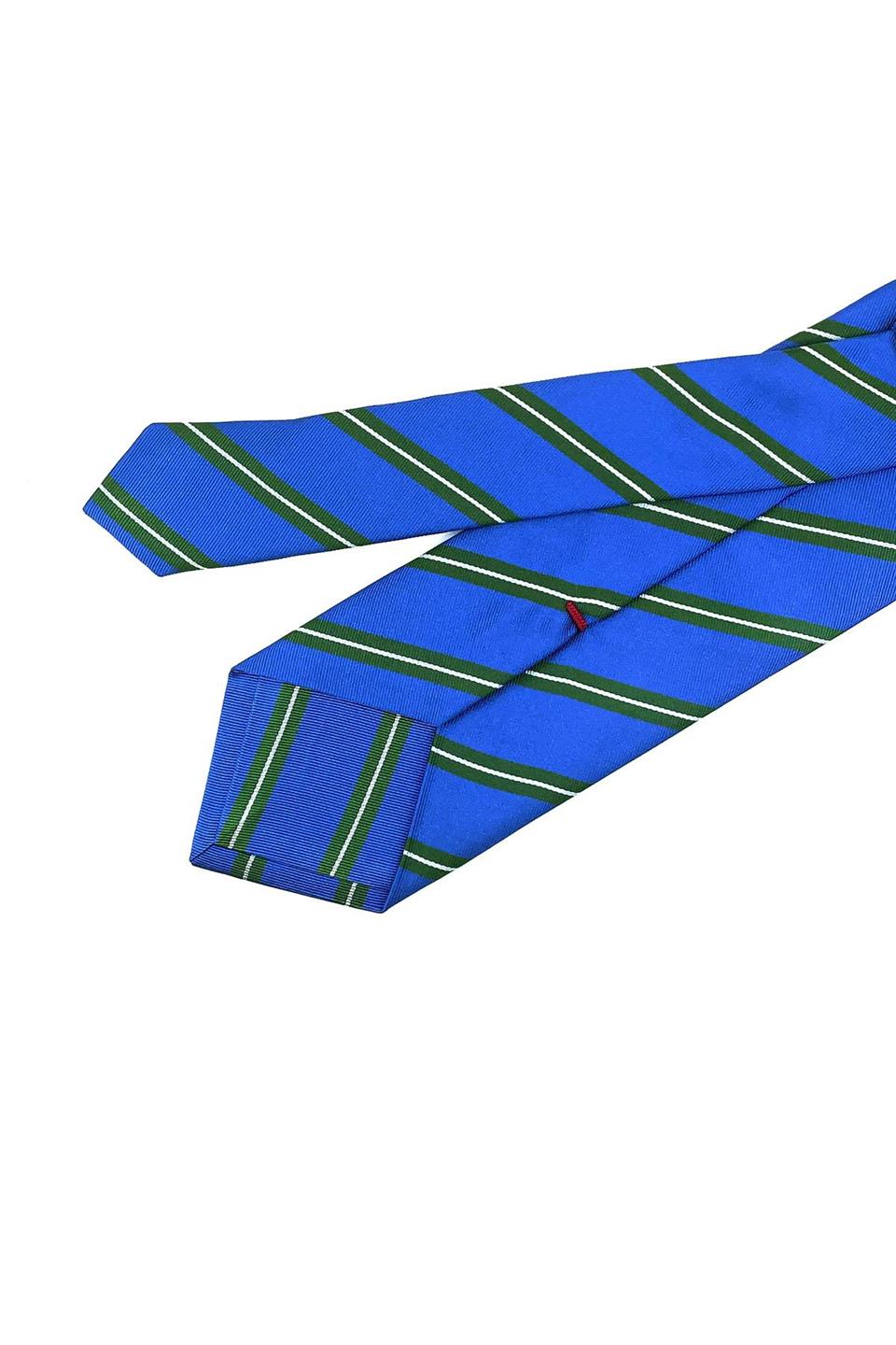 Sambartole Style Mavi Çizgi Desen İtalyan İpek Kravat İK1319