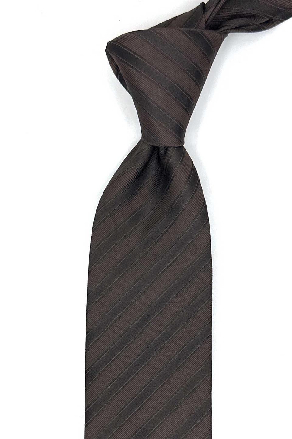 Sampolo Style Kahverengi İtalyan İpek Kravat İK2127