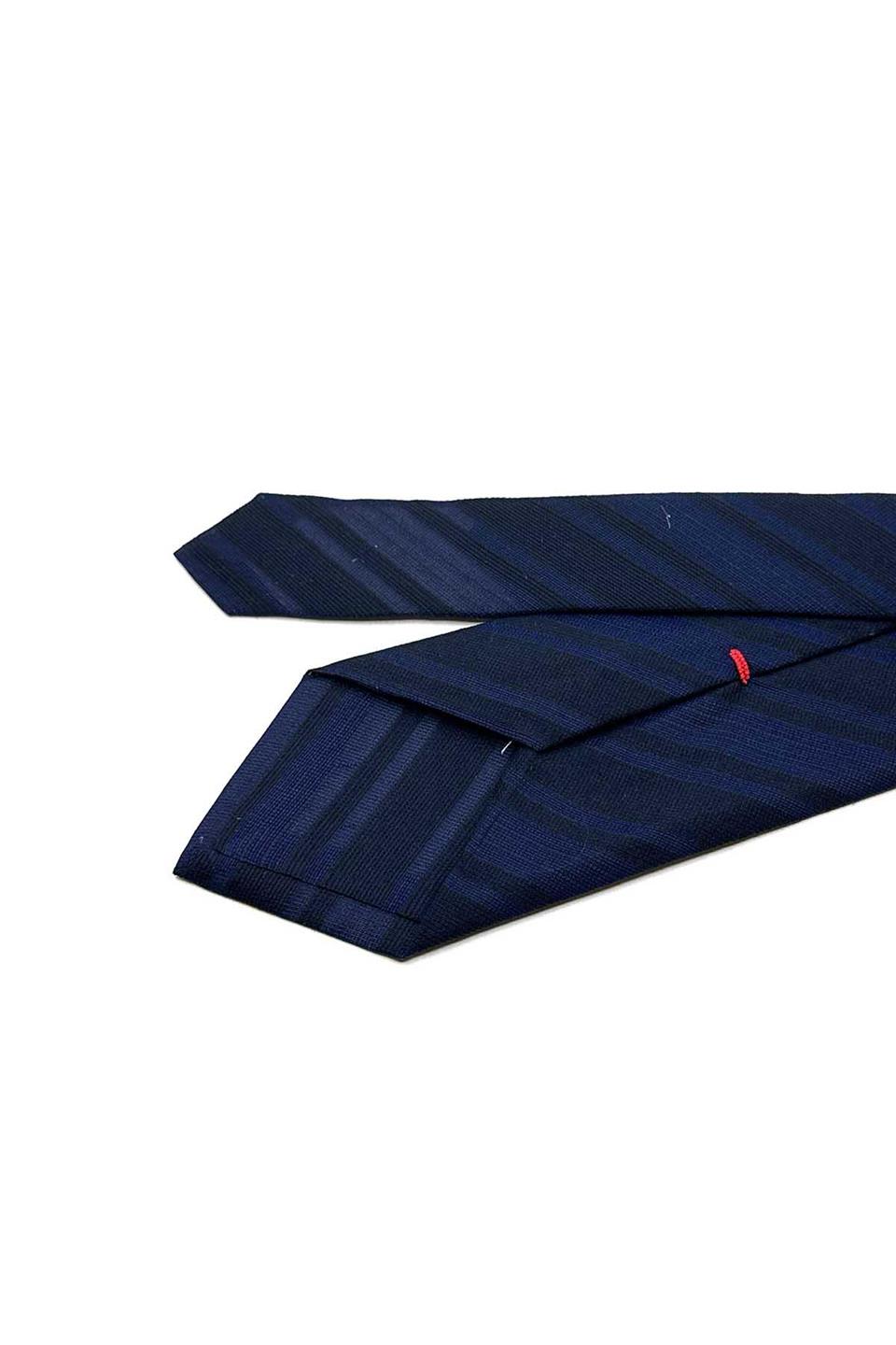 Sandri Style Lacivert Çizgi Desen İtalyan İpek Kravat İK1826