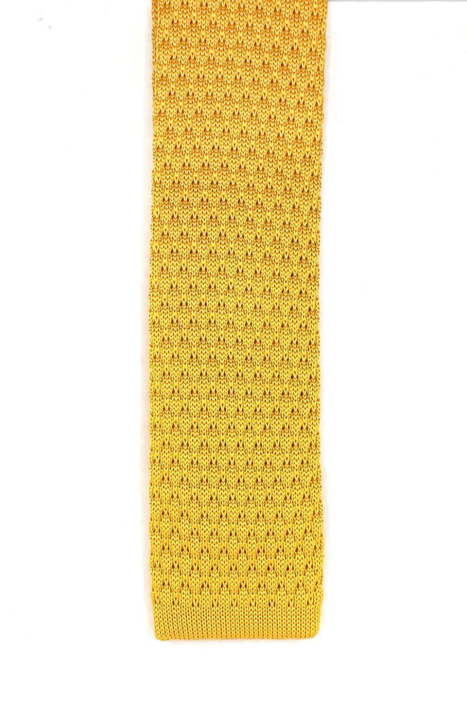 Sarı Düz Örgü Kravat ÖR8330