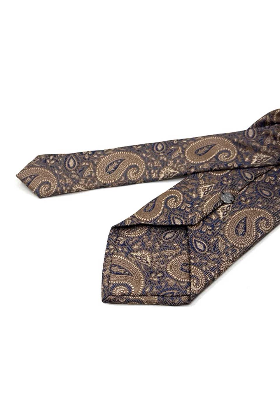 Sarı Şal Desen Mendilli Klasik Kravat KK13211