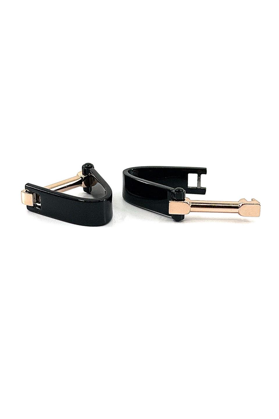 Siyah - Bronz Renk Çıtçıtlı Exlusive Erkek Kol Düğmesi KD1620