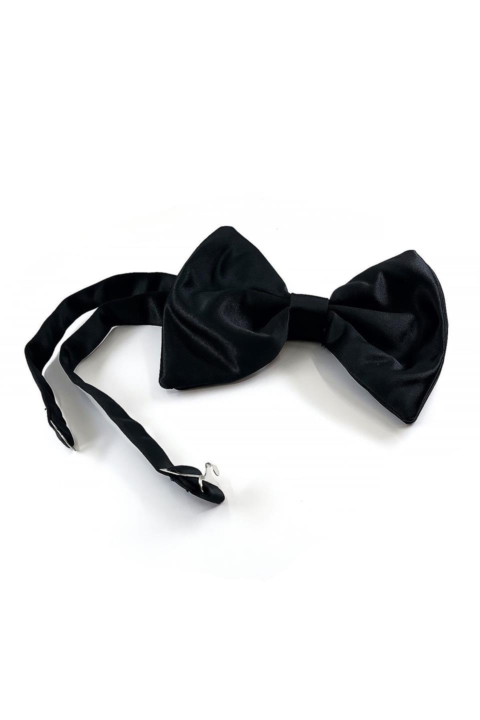 Siyah Büyük Saten Papyon SP36