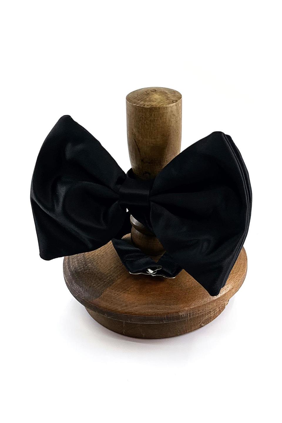 Siyah Büyük Saten Papyon SP36