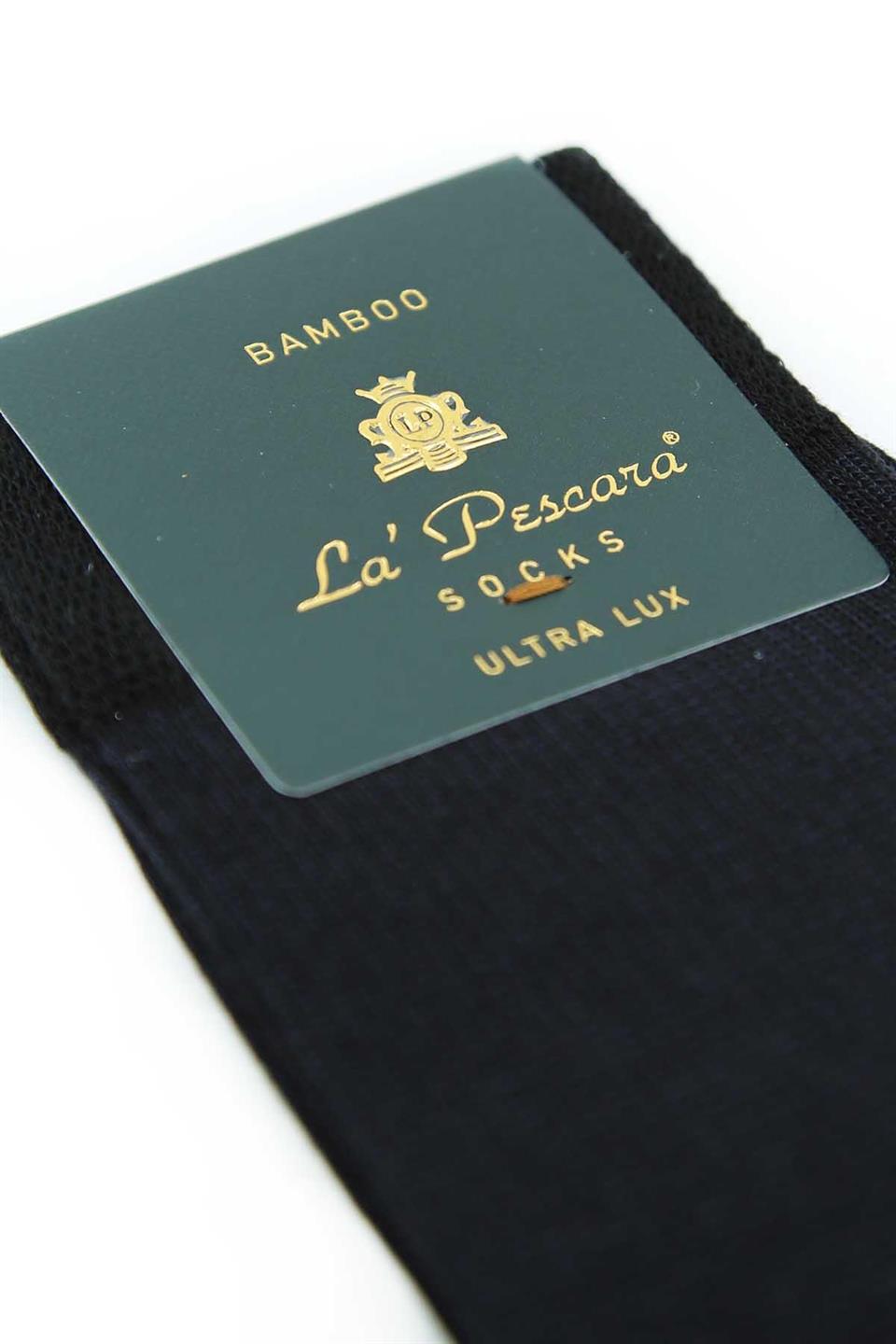 Siyah Çizgi Desen 6lı Ultra Lüks Bambu Erkek Çorap CRP302