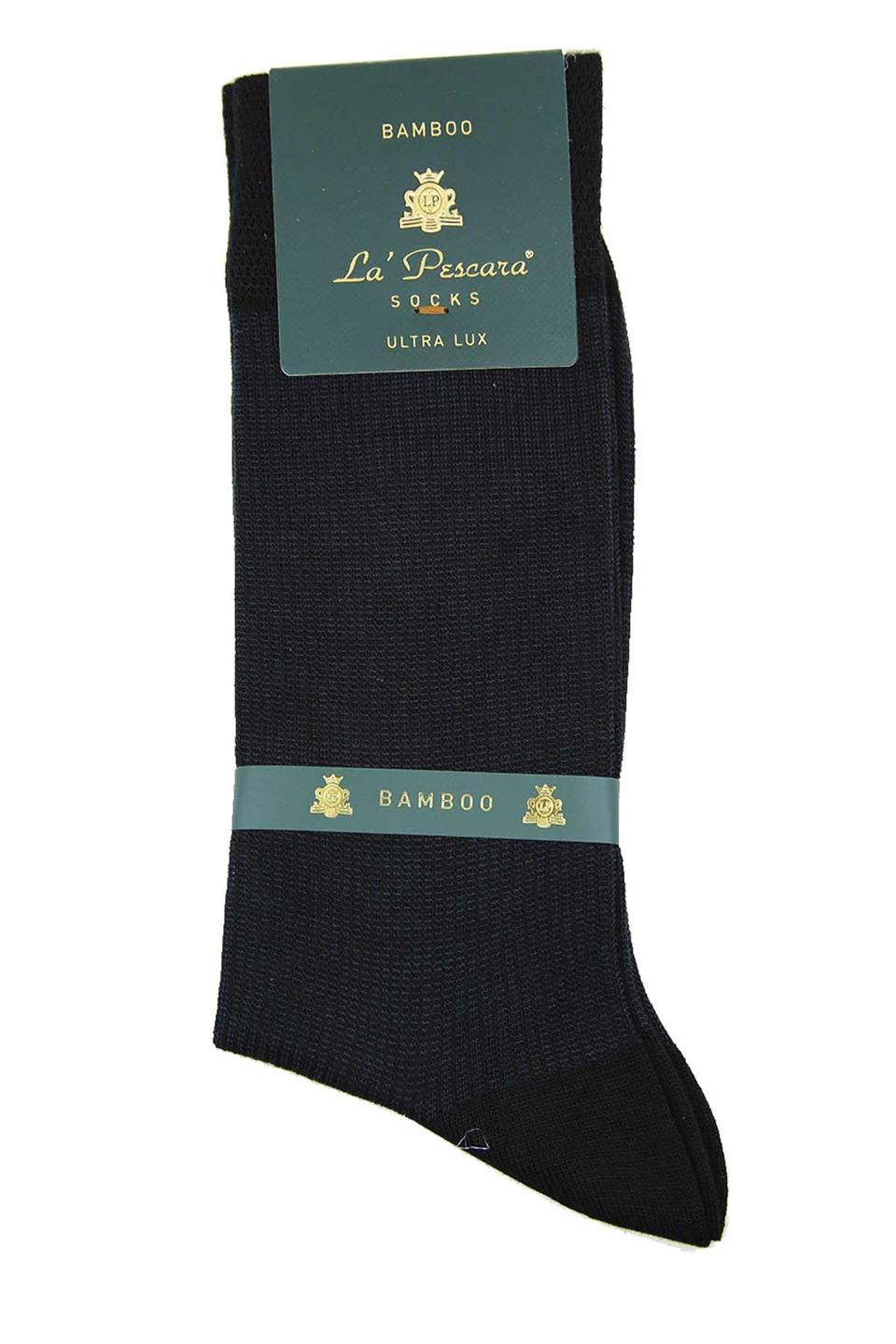 Siyah Çizgi Desen Ultra Lüks Bambu Tekli Erkek Çorap CRP301