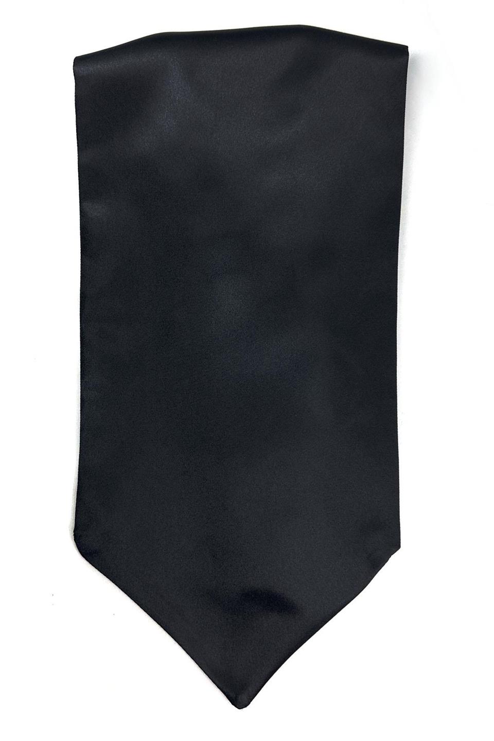 Siyah Düz Ascot Fular K578