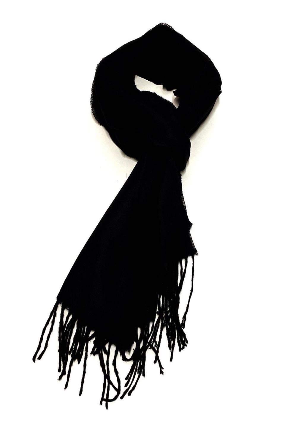 Siyah Düz Erkek Kaşkol K321