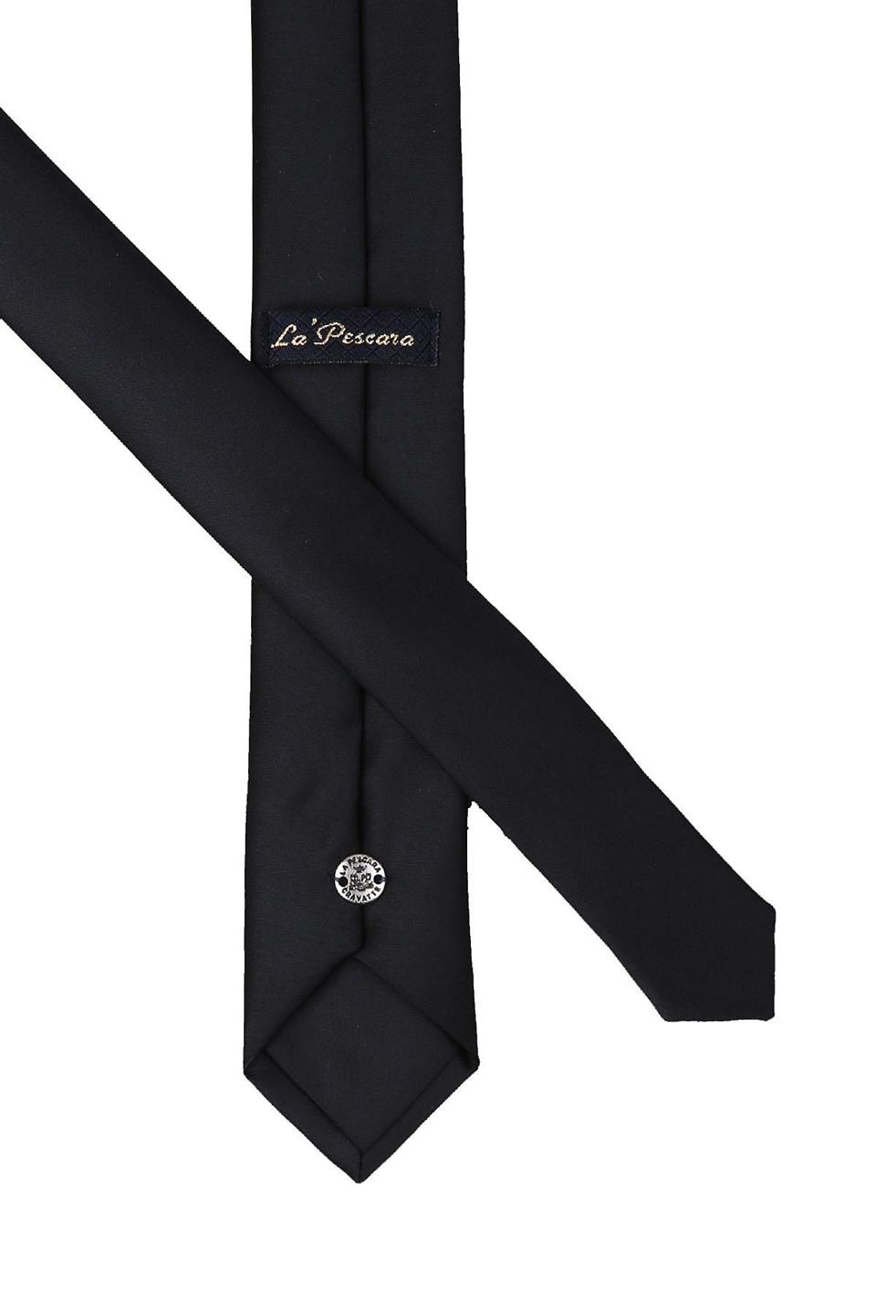 Siyah Düz Mat Saten Çok İnce Kravat UST32