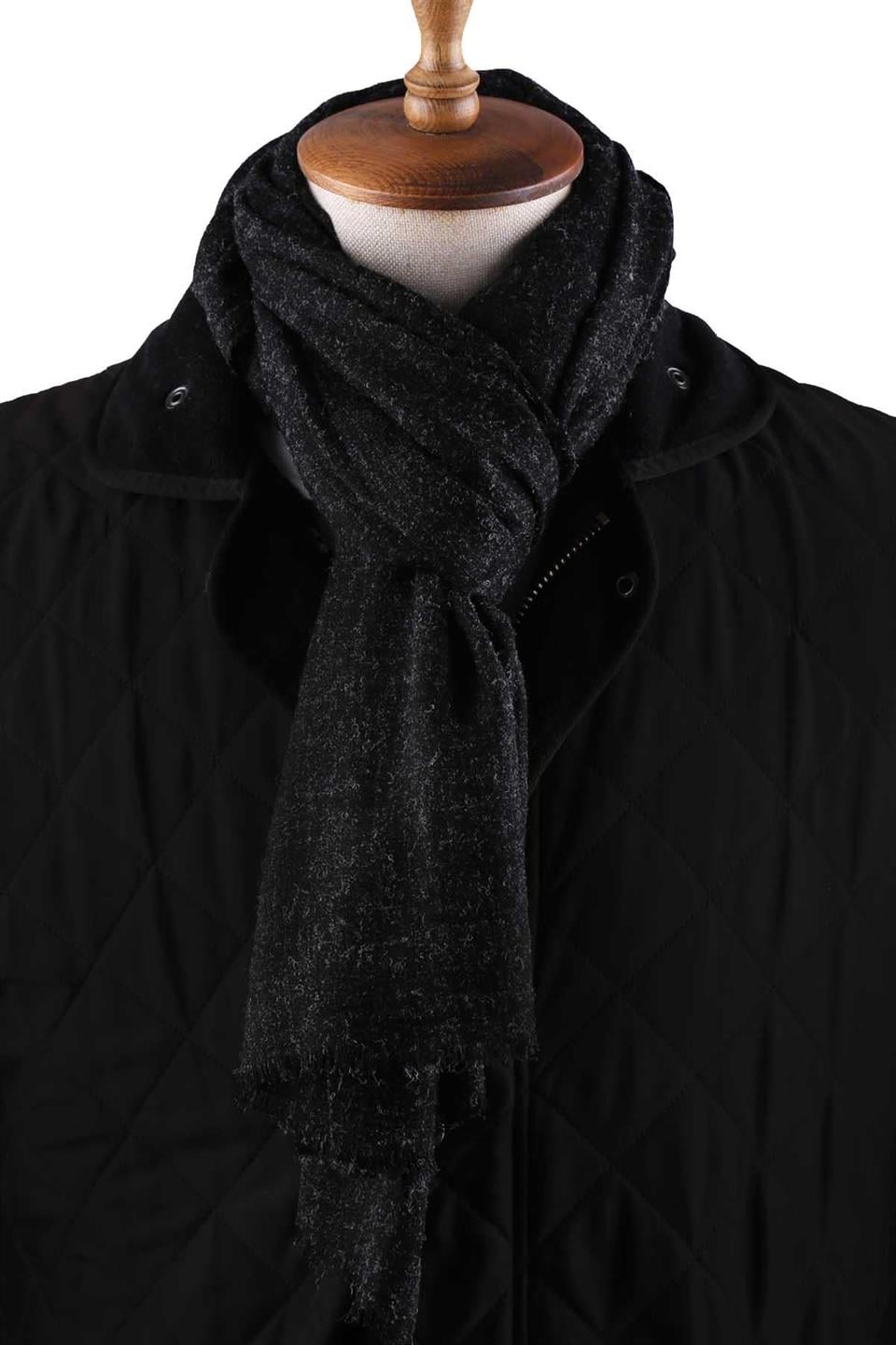 Siyah Düz Unisex Şal Kaşkol K634