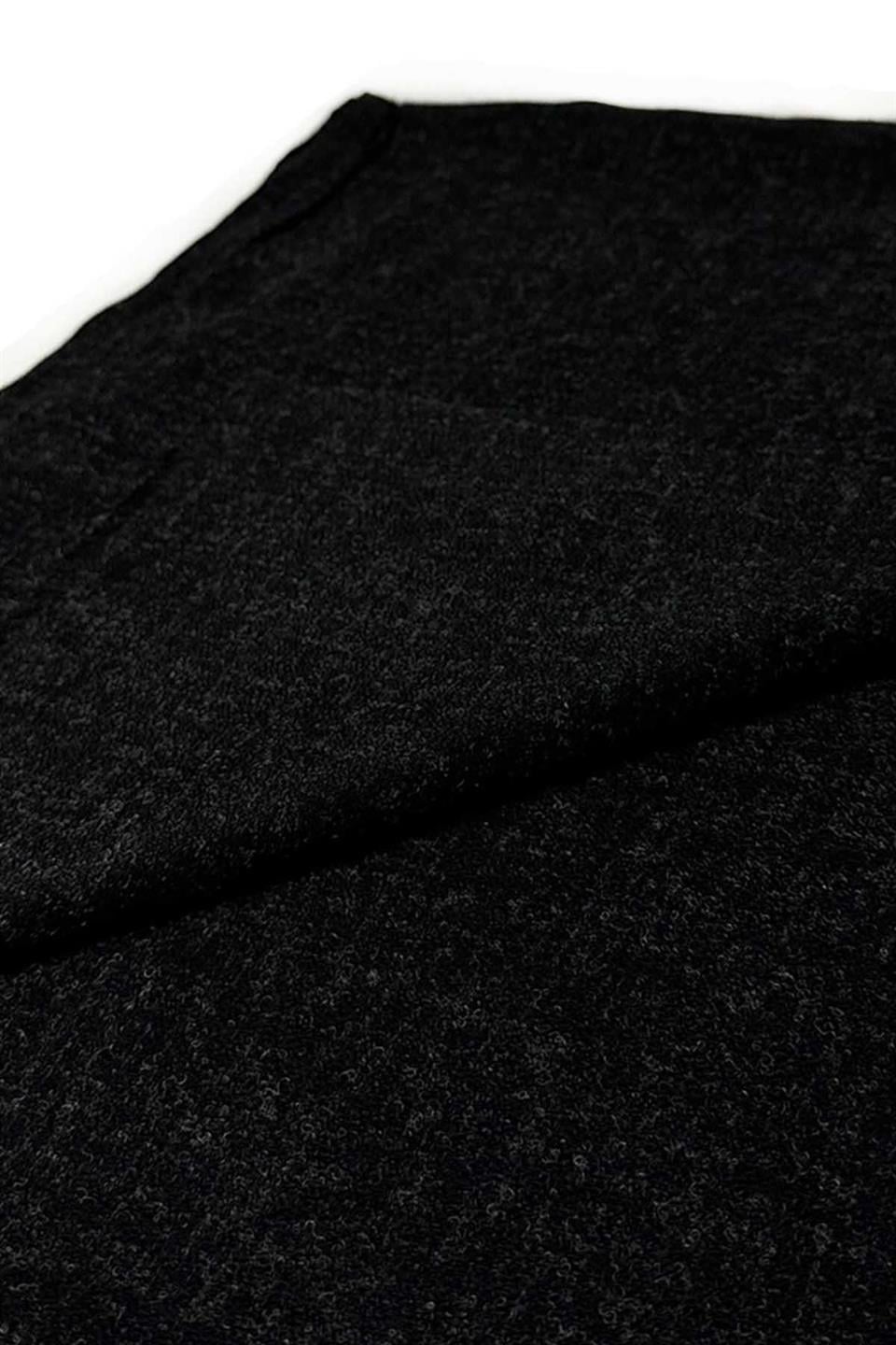 Siyah Düz Unisex Şal Kaşkol K634