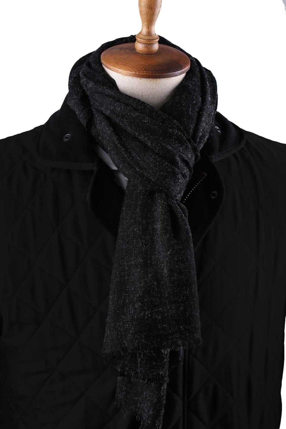 Siyah Düz Unisex Şal Kaşkol K634