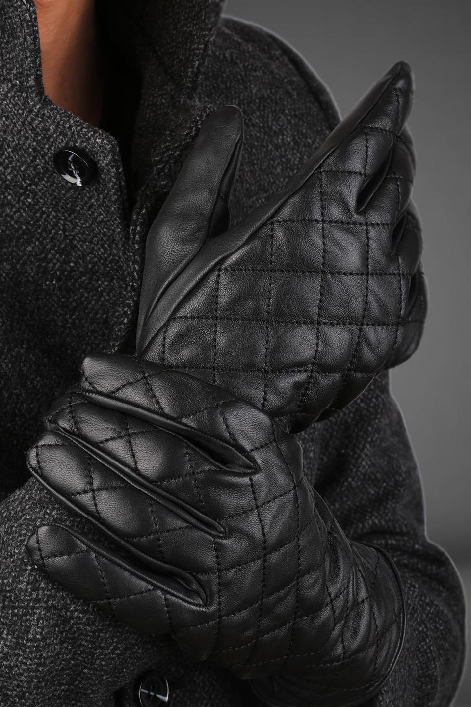 Siyah Erkek Deri Eldiven EL09