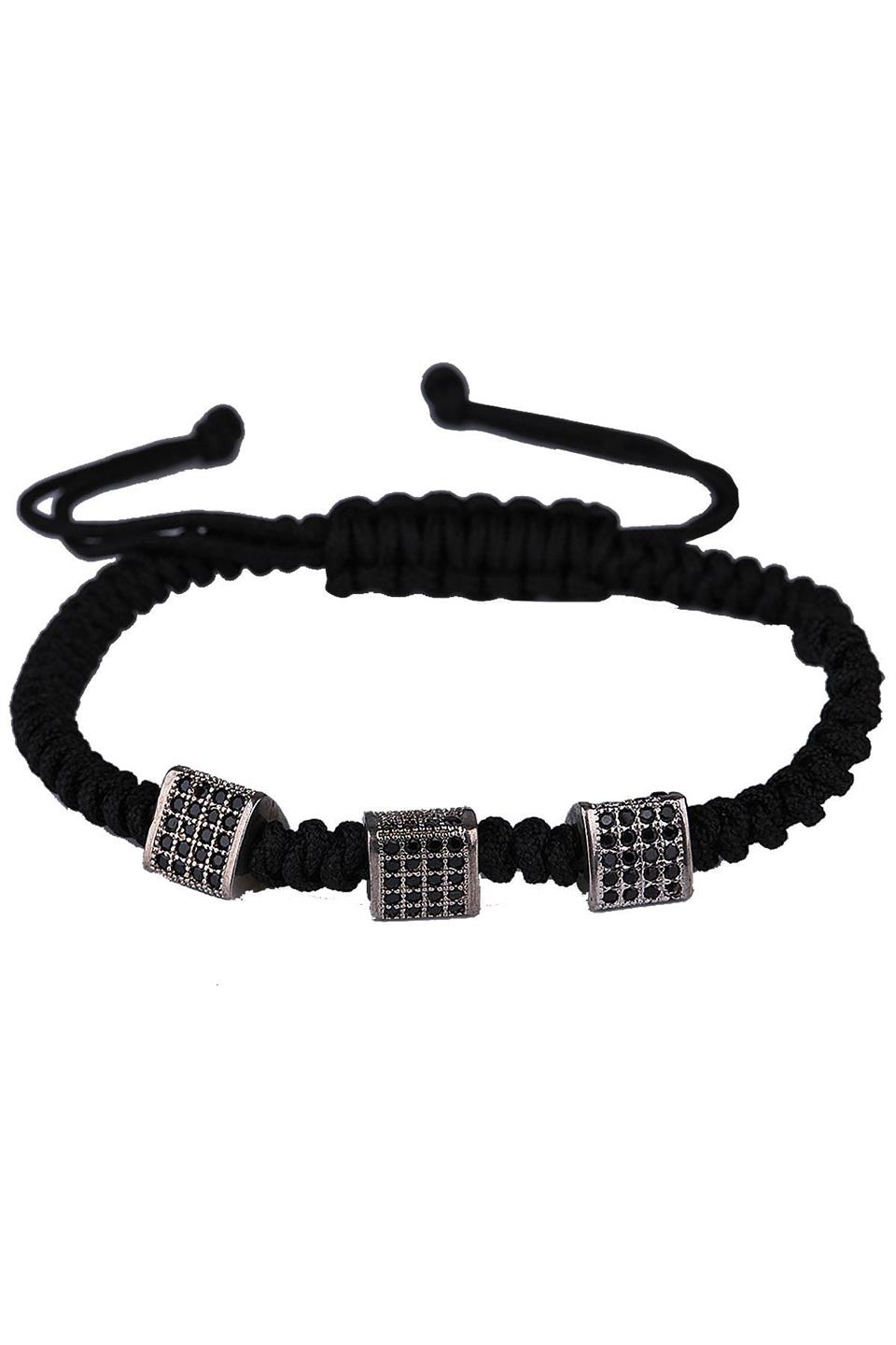 Siyah İpli Makrome Erkek Bileklik BLK1595