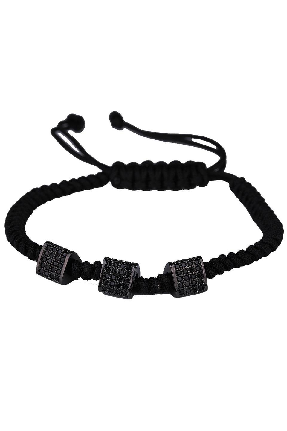 Siyah İpli Makrome Erkek Bileklik BLK1593