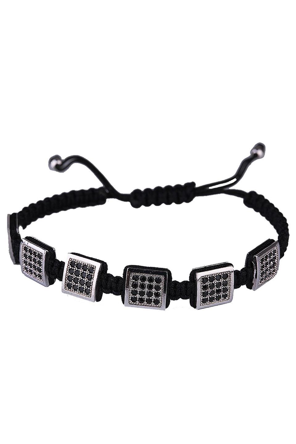 Siyah İpli Makrome Erkek Bileklik BLK1590