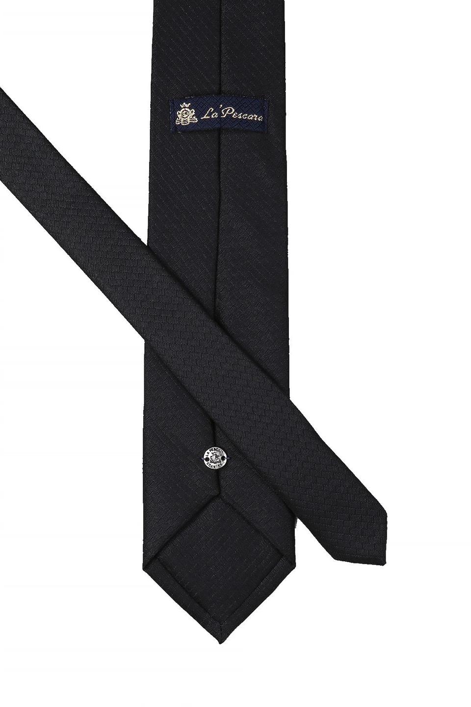 Siyah Kendinden Desen Mendilli Klasik Kravat KK10681