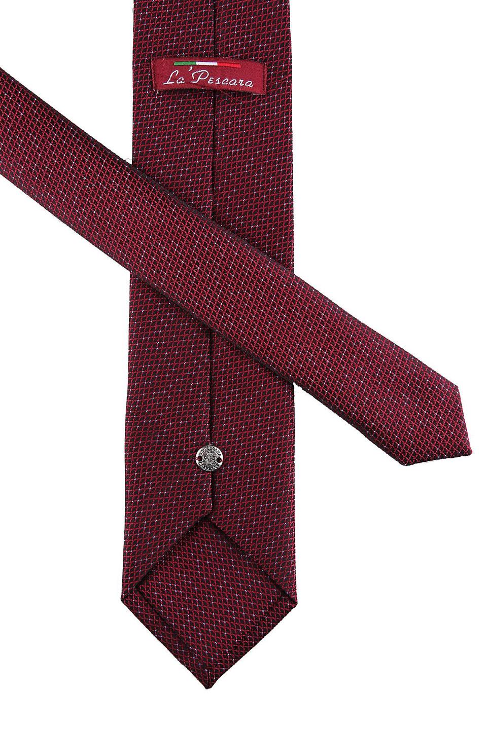 Siyah - Kırmızı Nokta Desen Mendilli Klasik Kravat KK10283