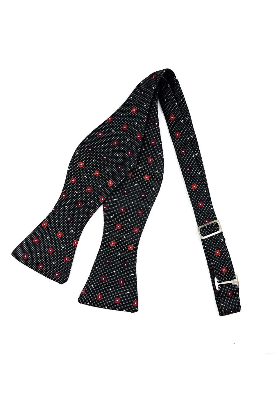 Siyah Küçük Desen Açık Papyon AP134