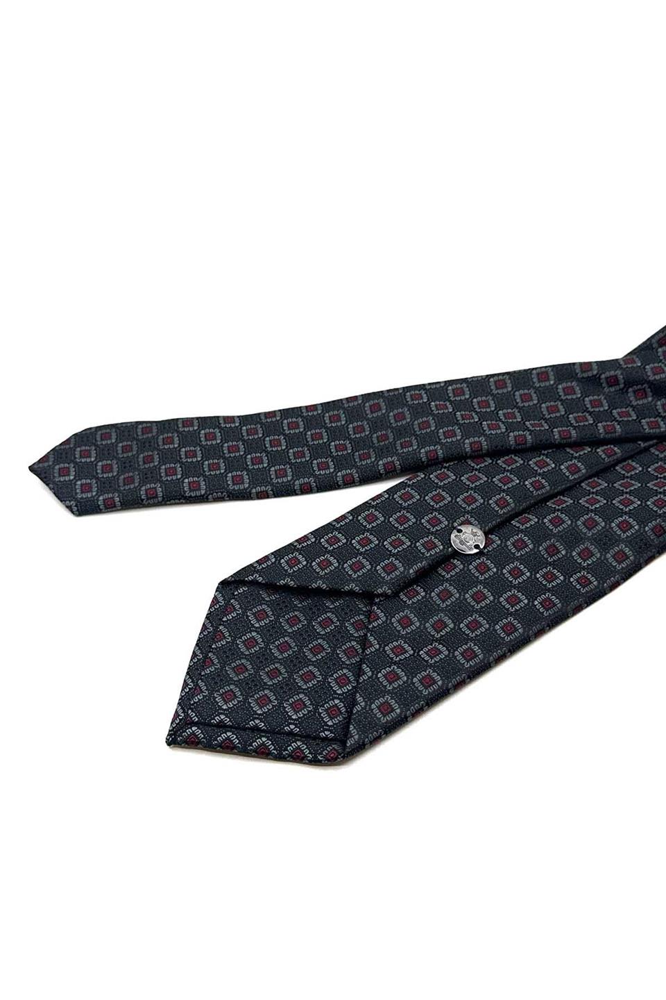 Siyah Küçük Desen Mendilli Klasik Kravat KK13029