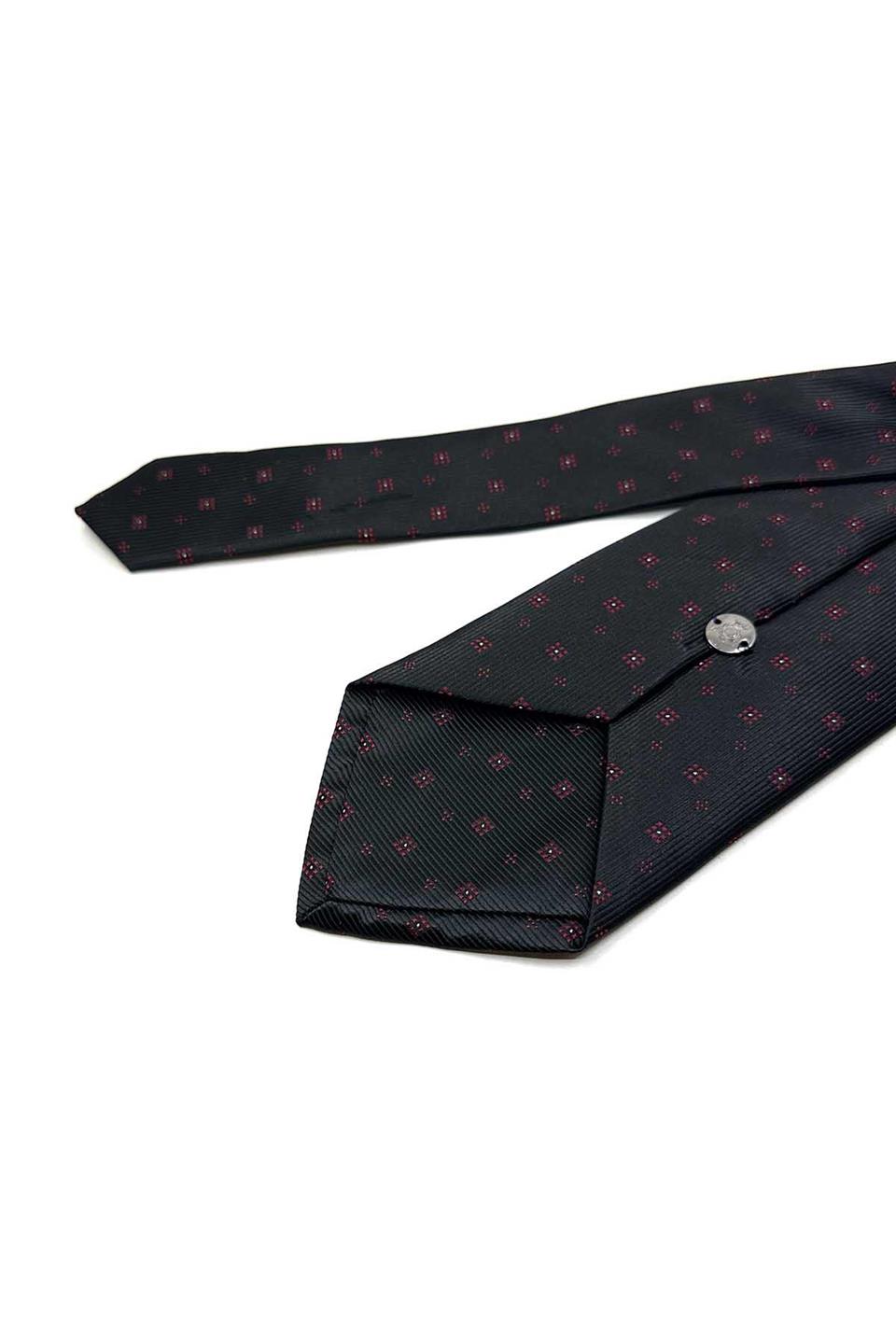 Siyah Küçük Desen Mendilli Klasik Kravat KK13488