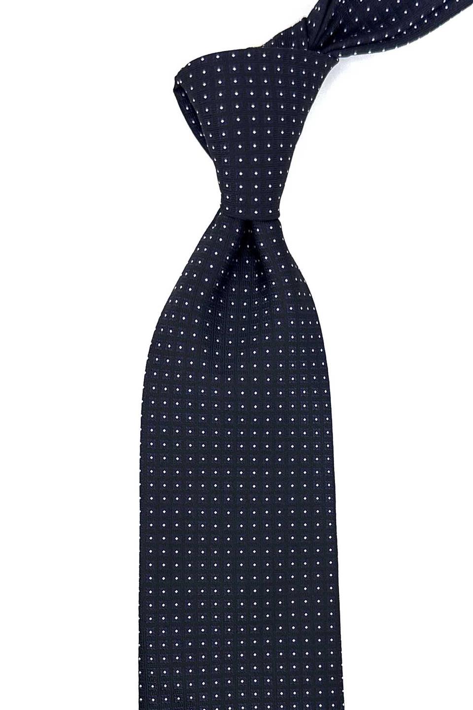 Siyah Küçük Desen Mendilli Klasik Kravat KK12380
