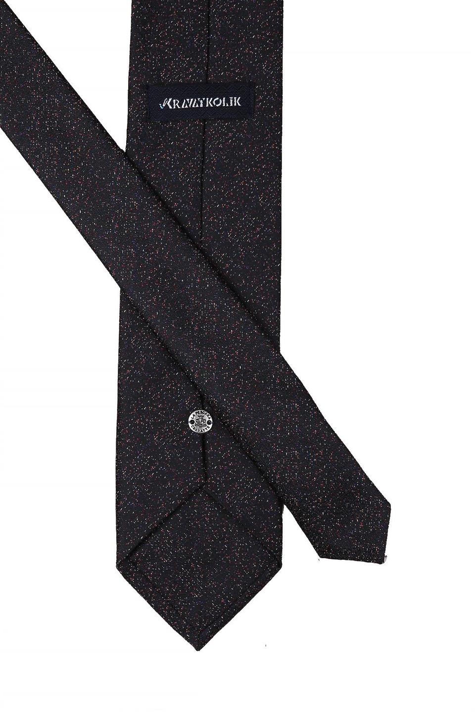Siyah Kum Desen Mendilli Klasik Kravat KK10405