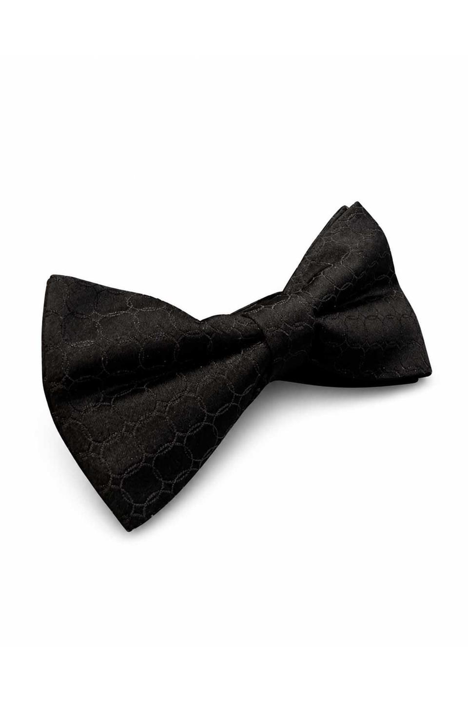 Siyah Motif İpek Papyon SB240