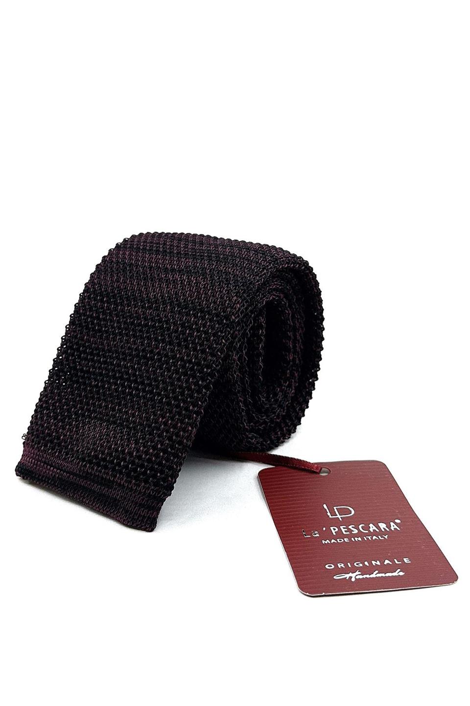 Siyah - Mürdüm Kırçıllı Örgü Kravat ÖR8364