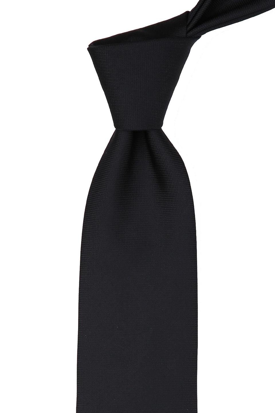 Siyah Nokta Desen Mendilli Klasik Kravat KK4152