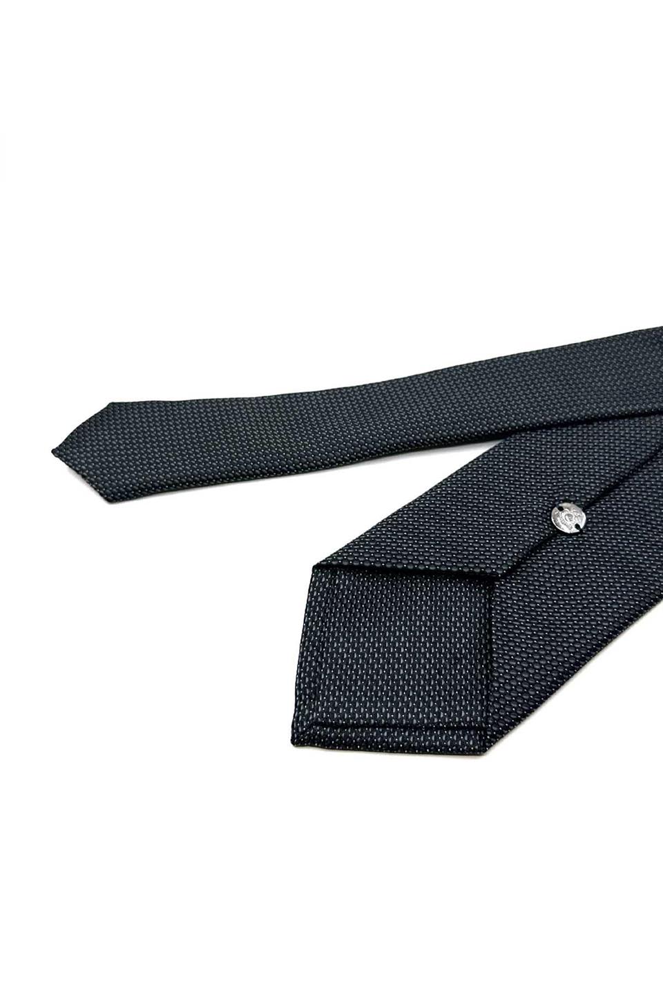 Siyah Nokta Desen Mendilli Klasik Kravat KK12537