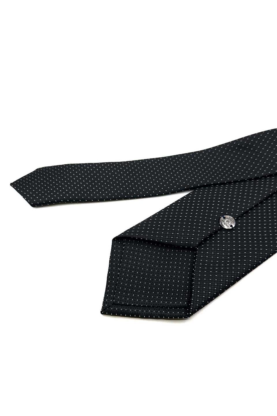 Siyah Nokta Desen Mendilli Klasik Kravat KK12500
