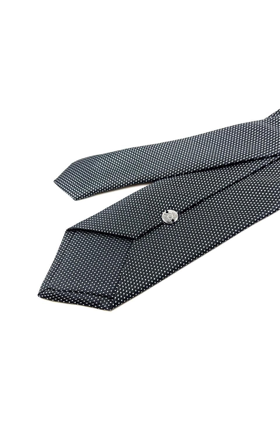 Siyah Nokta Desen Mendilli Klasik Kravat KK11209