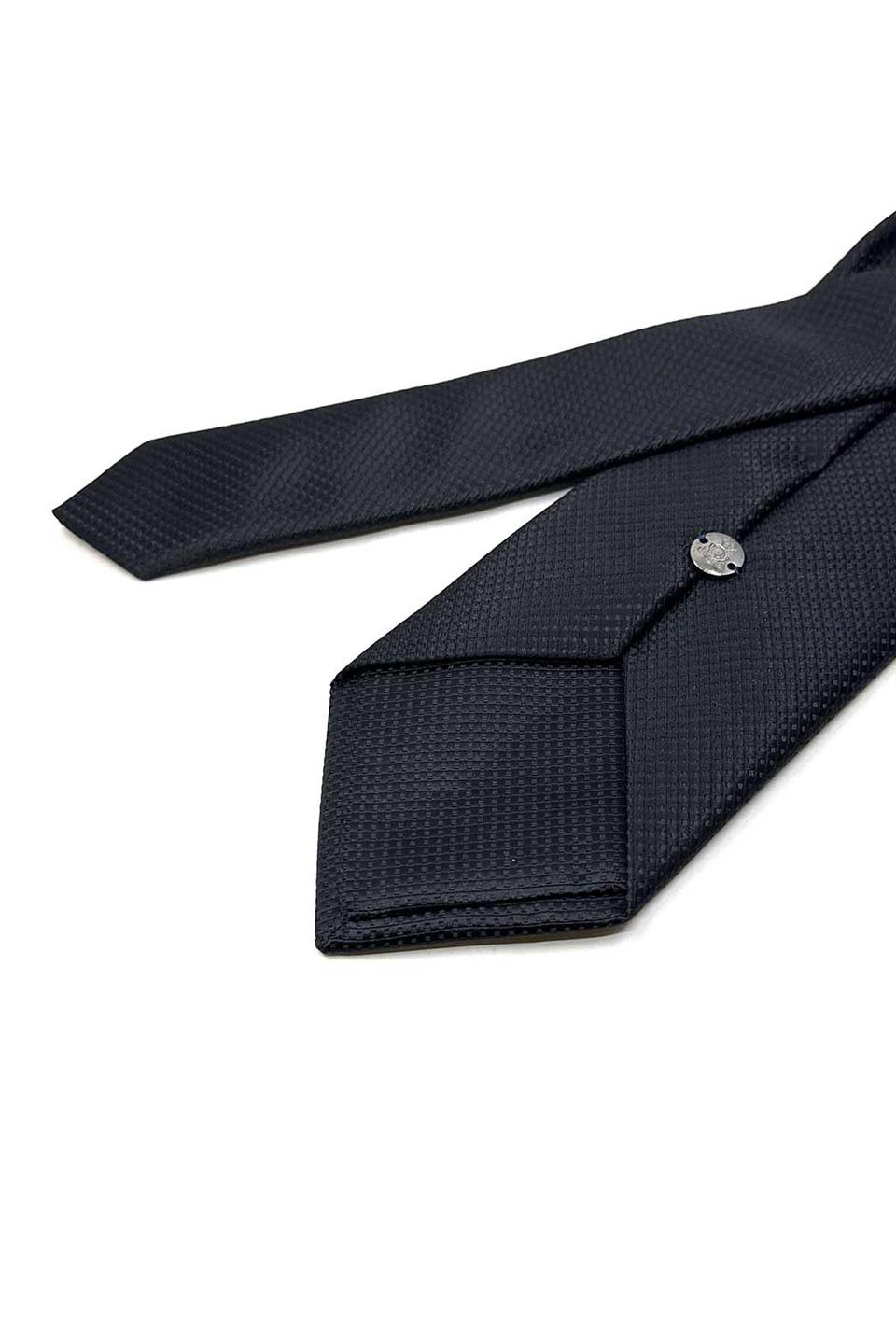 Siyah Nokta Desen Mendilli Klasik Kravat KK13450