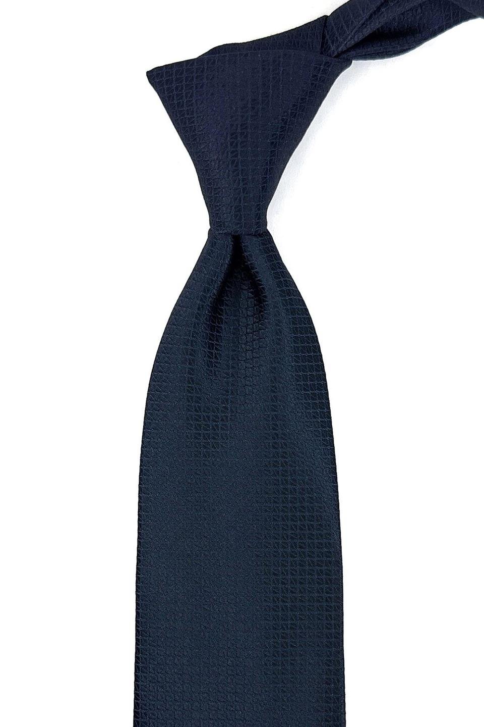 Siyah Nokta Desen Mendilli Klasik Kravat KK11118