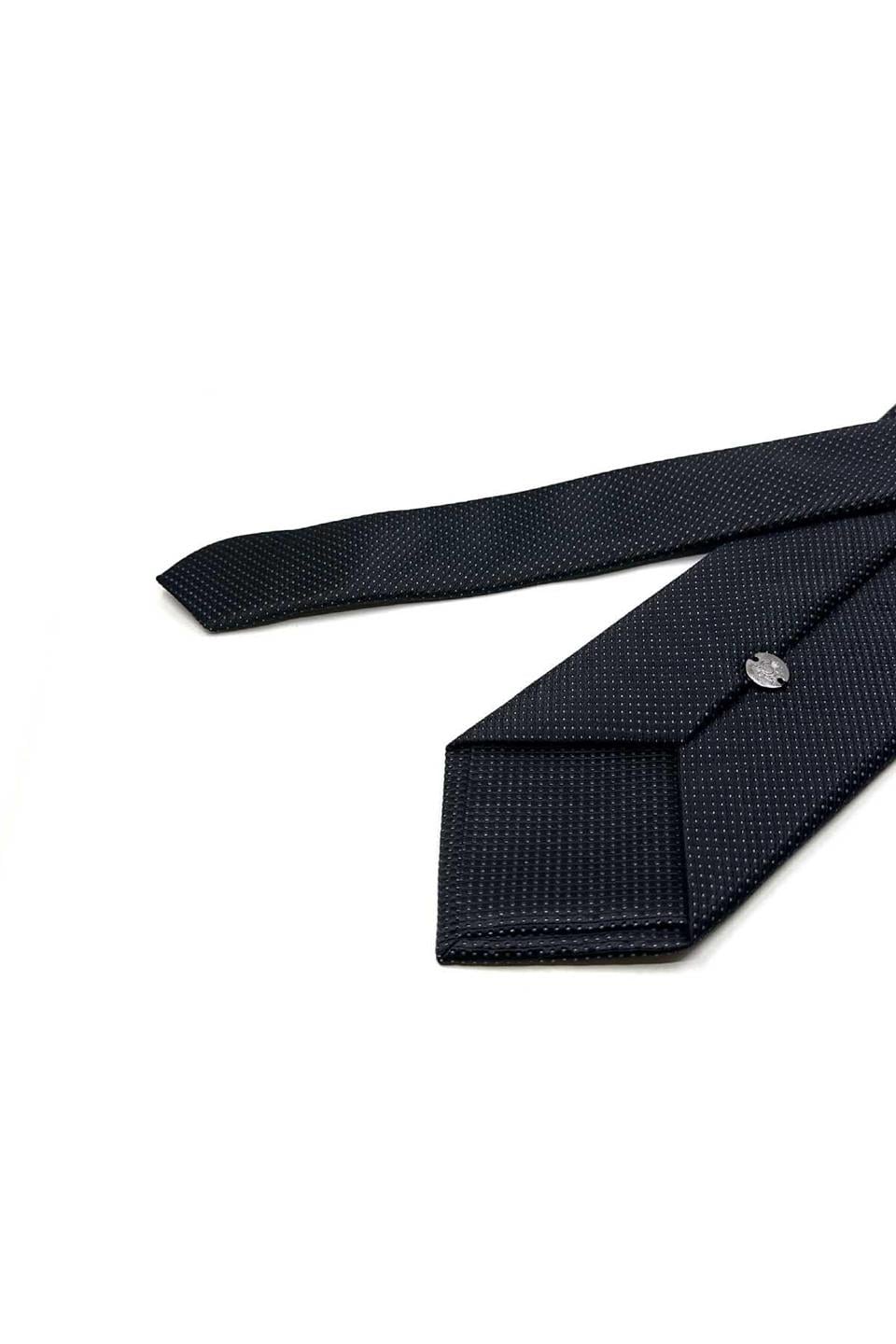 Siyah Nokta Desen Mendilli Klasik Kravat KK13455