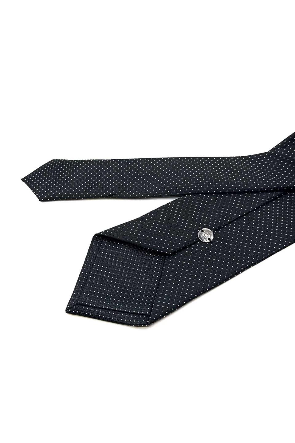 Siyah Nokta Desen Mendilli Klasik Kravat KK12341