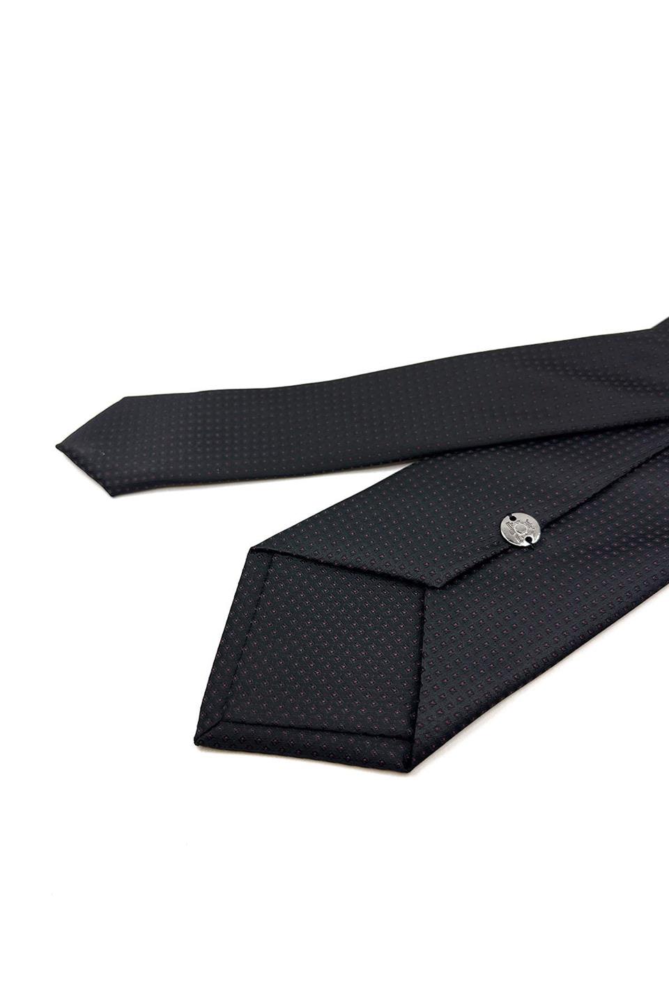 Siyah Nokta Desen Mendilli Klasik Kravat KK11056