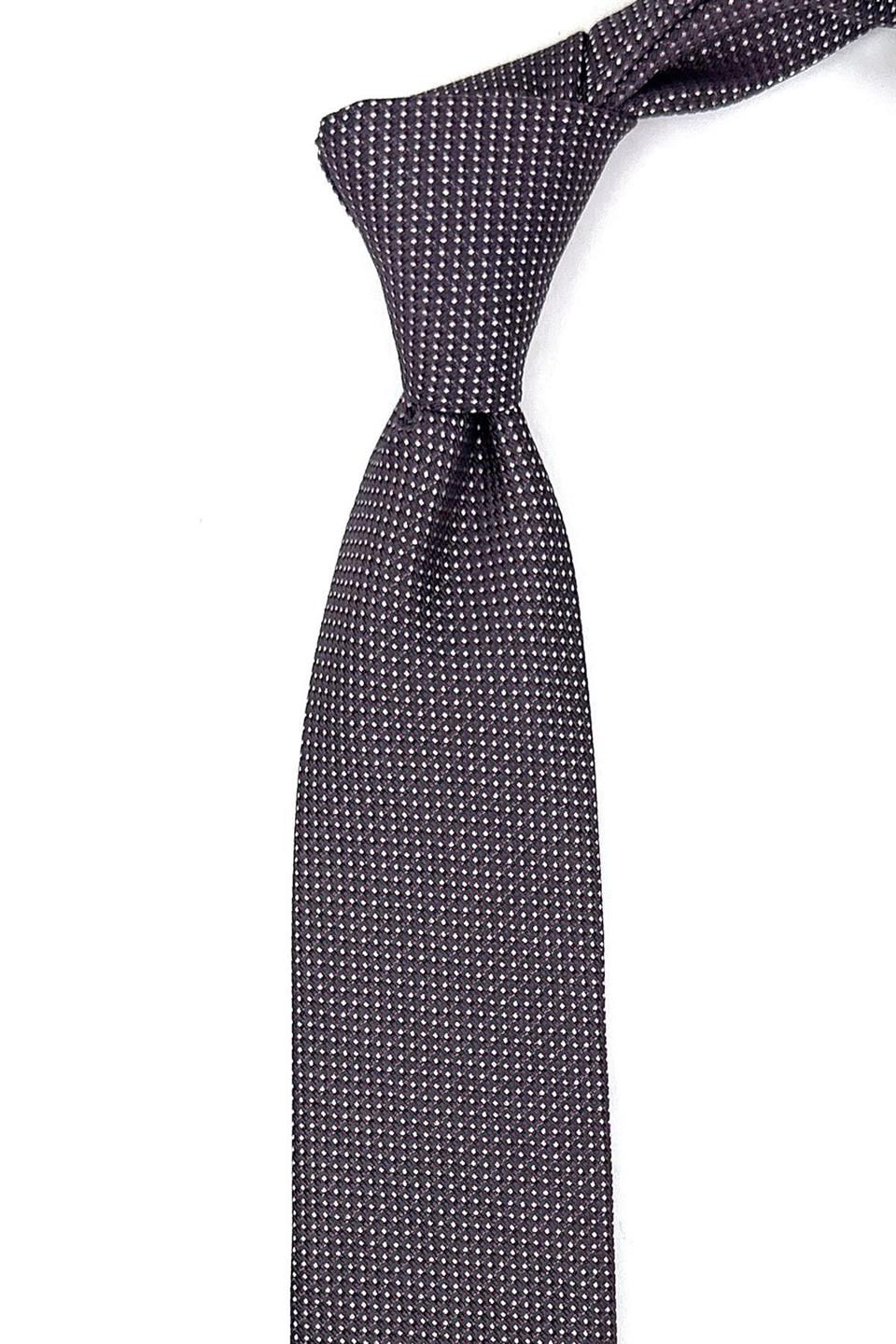 Siyah Nokta Desen Slim Kravat SK7716