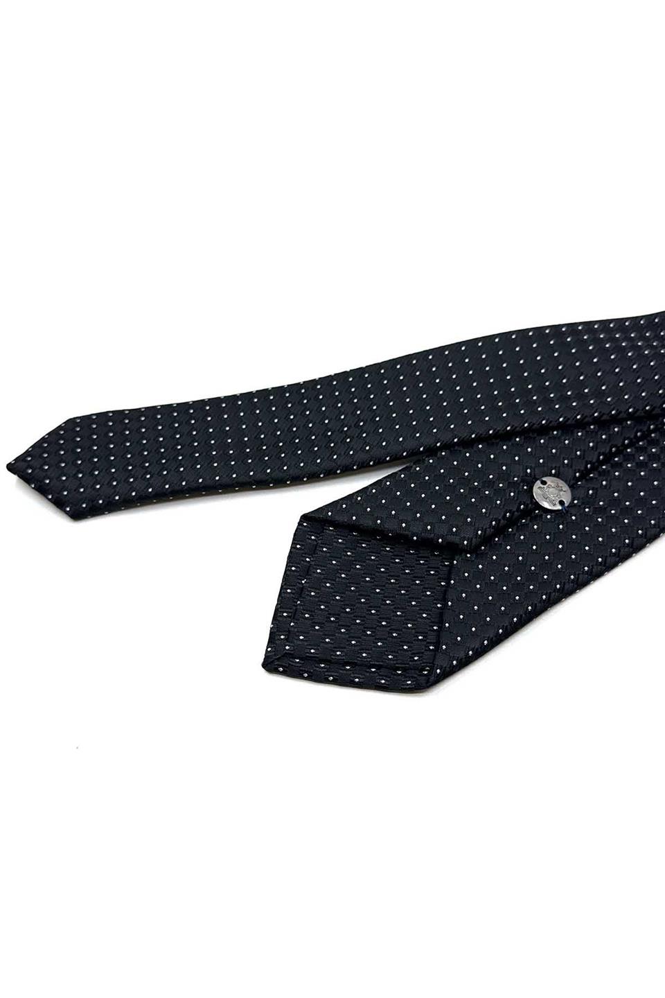 Siyah Nokta Desen Slim Kravat SK7972