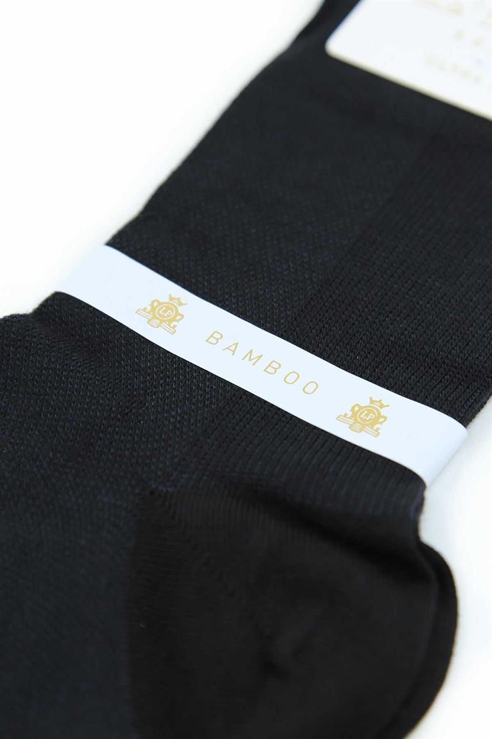 Lacivert Ultra Lüks Bambu Yarım Tekli Erkek Çorap CRP383