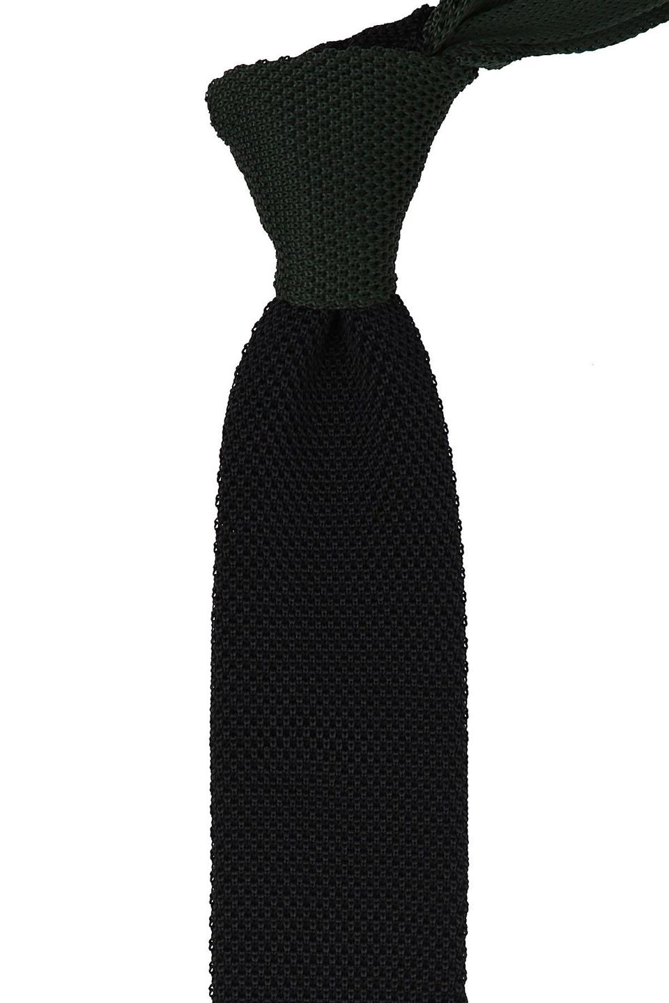 Siyah - Yeşil Düz Örgü Kravat ÖR8280