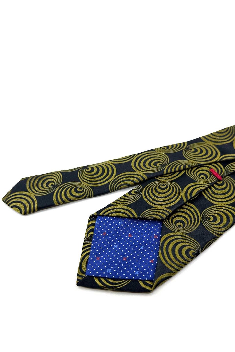 Siyah Yeşil Motif Desen İtalyan İpek Kravat İK2602