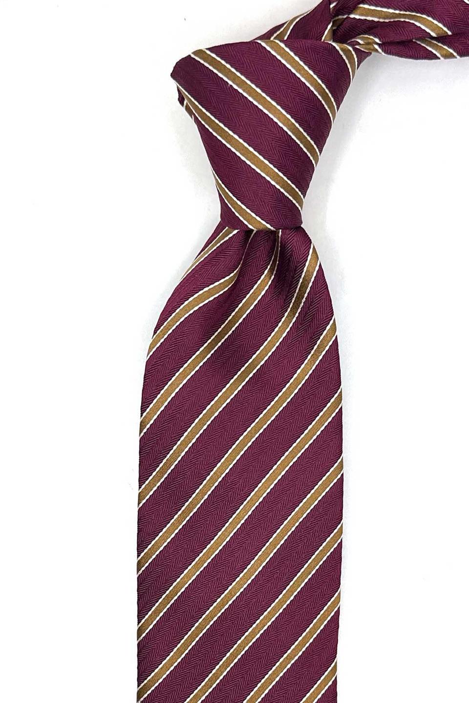 Solaro Style Bordo İtalyan İpek Kravat İK2125