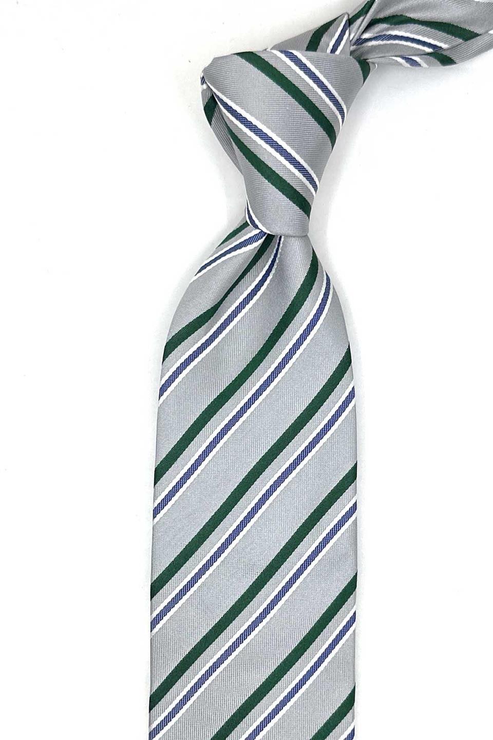 Soleranza Style Gri İtalyan İpek Kravat İK2122